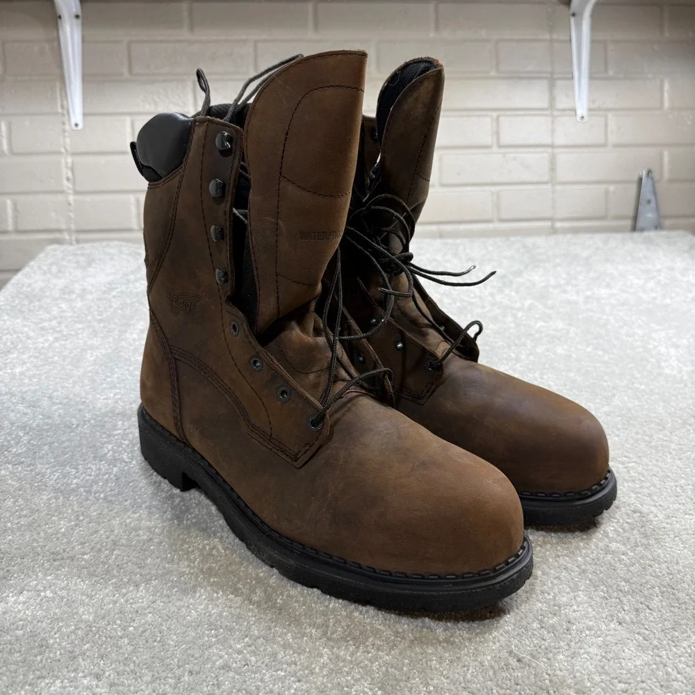 Red Wing 2211 Waterproof Safety Toe Work Boots 13D Leather 600G Thinsulate NIB